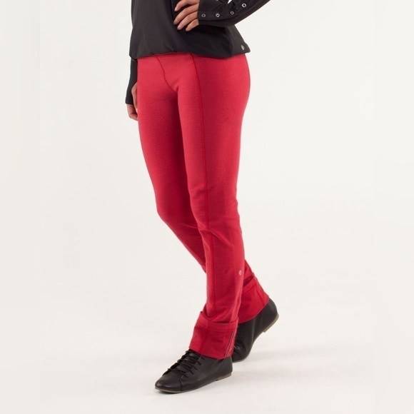 Lululemon Pedal Power Tight, Deepest Cranberry, Size 4 - Picture 3 of 16